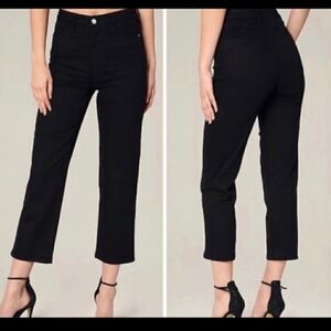 BEBE BLACK CLEAN SUPER HIGH RISE CROP JEAN 27